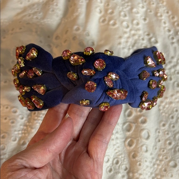 Lele Sadoughi Accessories - Lele Sadoughi Embellished Blue and Pink Headband